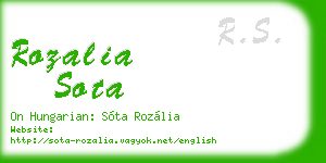 rozalia sota business card